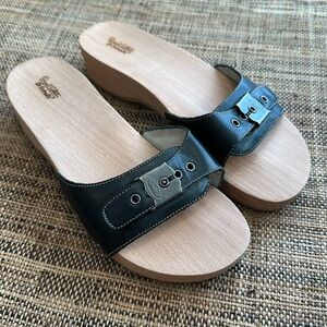 Dr. Scholl’s Original Collection Slides Adjustable Sandals Black SIZE 7 NWOT